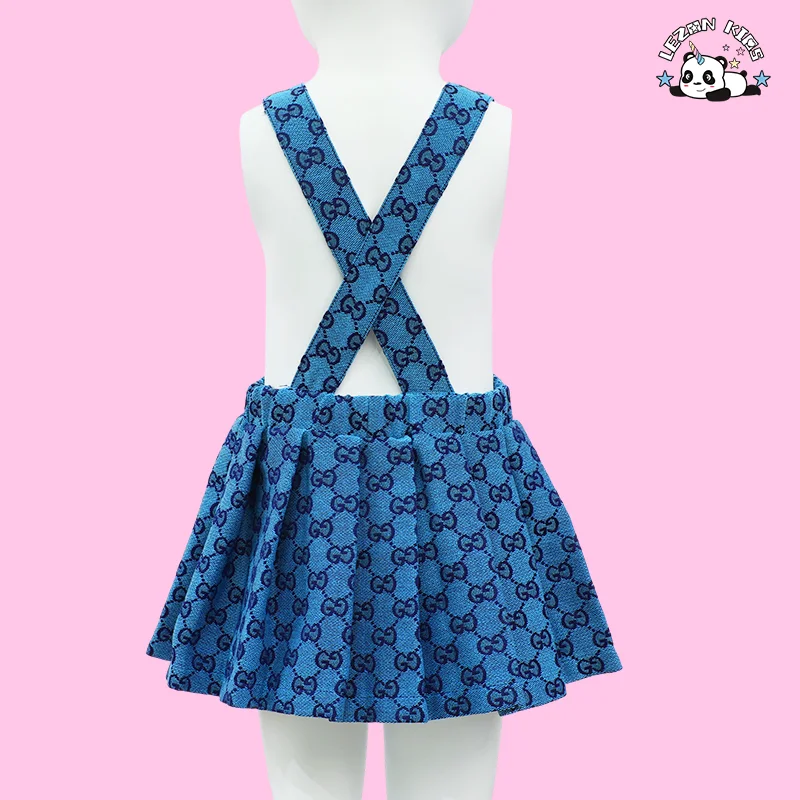 LEZONKIDS - Customizable Fashion Kids Clothing Two Piece Sets Baby Girls Top with Dress OEM Cotton Style